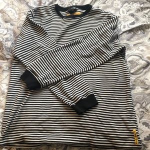 Black and white striped Polo sweater